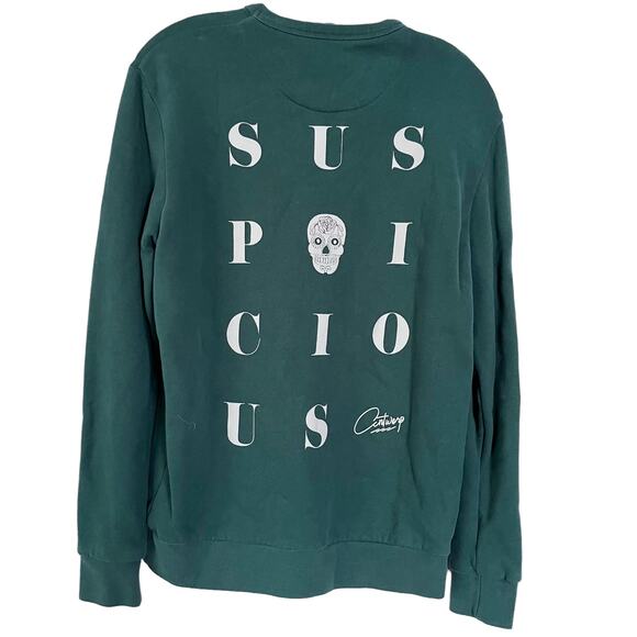 SuspiciouS Antwerp unisex Sugar Scull sweatshirt size XS - Picture 3 of 7